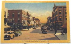 H2547   BURLINGTON,  VT.    POSTCARD,  STREET SCENE
