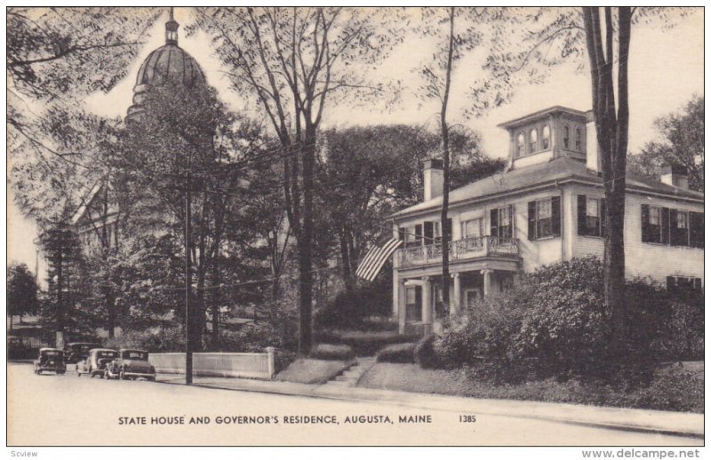 AUGUSTA, Maine, 1900-1910's; State House And Governor's Residence