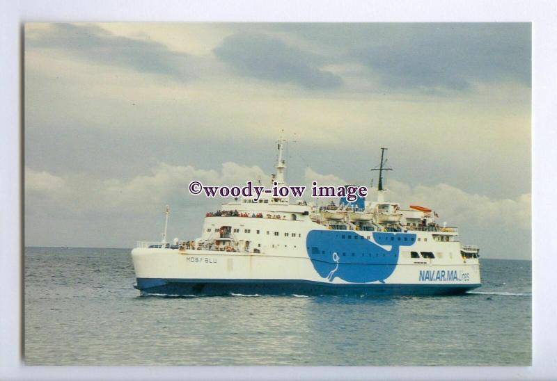 SIM0123 - Italian Ferry - Moby Blu , built 1965 ex Free Enterprise II - postcard 