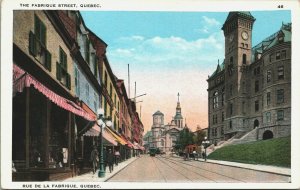 Canada The Fabrique Street Quebec Vintage Postcard 01.41