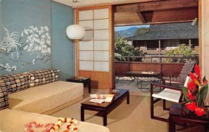 Waikiki Hawaii The Breakers Hotel Room with Lanai Vintage Postcard AA34882
