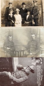 WW1 Soldiers Incl 3x German Canada Army & UK War Postcard s