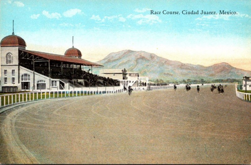 Mexico Juarez Ciudad Race Course Horse Racing Curteich