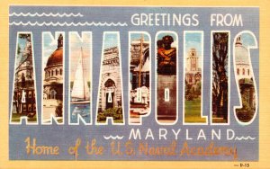 Maryland Annapolis Greetings From The Home Of The U S Naval Academy Dexter Press