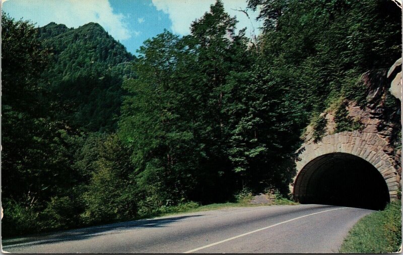 Lower Tunnel Transmountain Highway Us 441 Great Smoky Mountains Park Postcard 