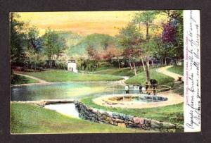 CT Trout Pool Hubbard Park MERIDEN CONN Postcard UDB PC Connecticut