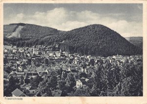 A081 Germany Friedrichroda Total View Mountain Forest vintage postcard