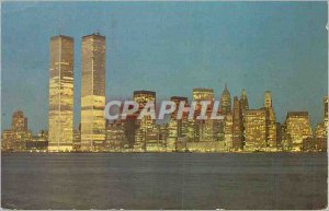 Postcard Modern Night View of Lower Manhattan