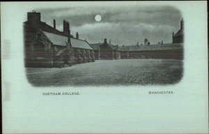 Manchester England Early 1890s Smaller Format Postcard CHETHAM COLLEGE
