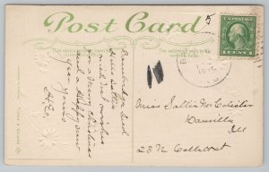 Christmas~Christmas Time Poem Greeting~Vintage Postcard 