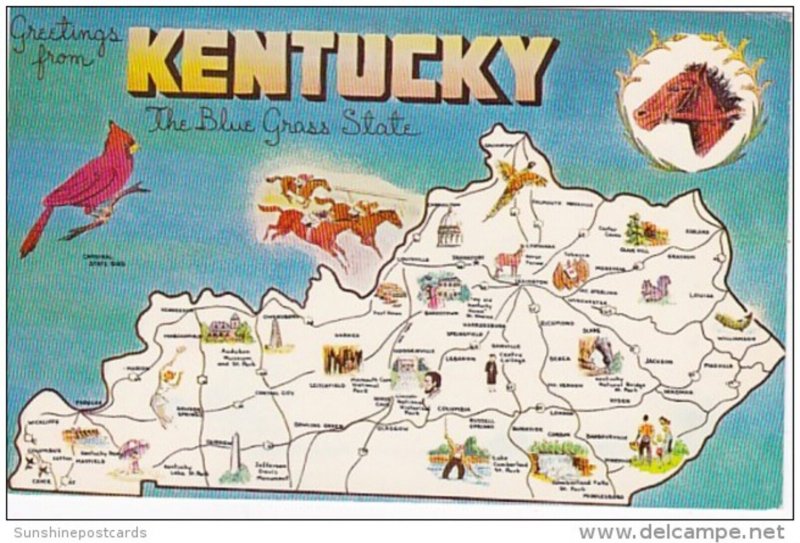 Greetings From Kentucky With Map