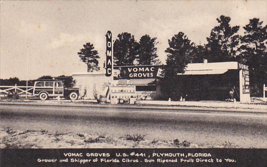 Florida Plymouth Vomac Groves Grower and Shipper Of Florida Fruit