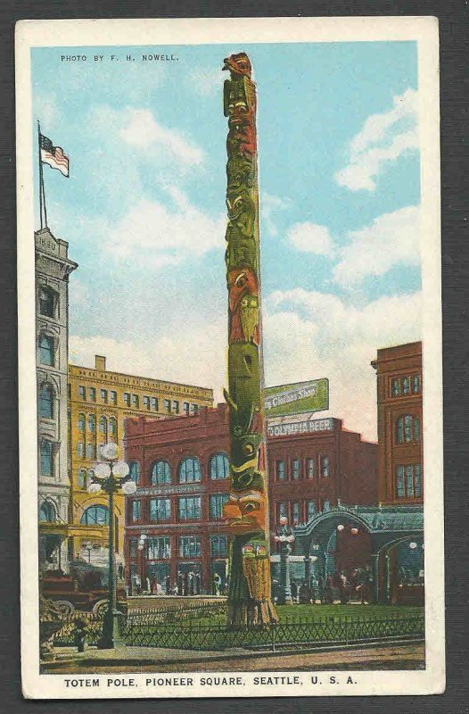 Ca 1926 PPC* SEATTLE WA ESKIMO TOTEM POLE MINT