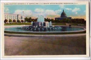 Plaza Fountain, Capitol, & US Senate Office Bldg, Washington, DC