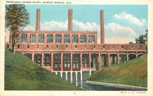 1920s Permanent Power Plant Muscle Shoals Alabama Landrum Tichnor postcard 2778