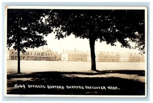 c1910's Officers Quarters Barracks Vancouver Washington WA RPPC Photo Postcard