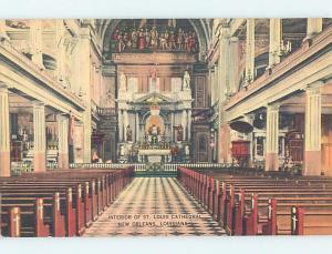 Unused Linen CHURCH SCENE New Orleans Louisiana LA A8098