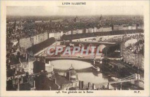 Postcard Old Lyon Illustrates Vue Generale on the Saone