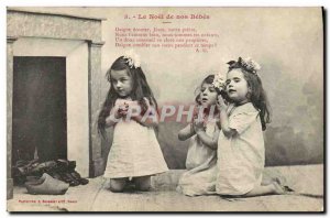 Old Postcard Fantasy Children's Christmas our babies