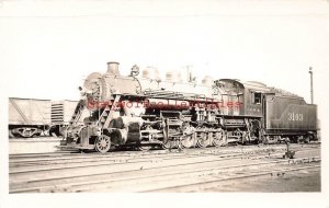 Railroad, Illinois Central Railroad Steam Engine Locomotive No. 3103, RPPC