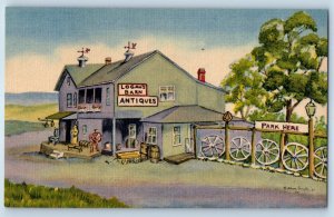 1940 Salem Virginia Vintage Postcard Logan's Barn Antiques Store Shop Building