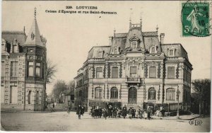 CPA LOUVIERS Caisse d'Epargne et Rue Saint-Germain (1149845)