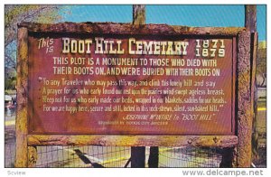 Boot Hill Cemetery sign , Dodge City , Kansas, 40-60s