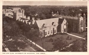 Vintage Postcard The Law Club University Of Michigan Ann Arbor Student Dormitory