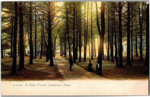 Scene in Glen Forest, Lawrence MA c1908 Undivided Back Vintage Postcard V12