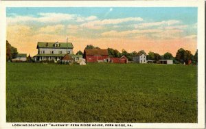 Looking Southeast McKean's Fern Ridge House, Fern Ridge PA Vintage Postcard G24