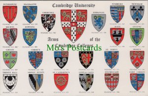 Cambridgeshire Postcard-Cambridge University, Arms of Cambridge Colleges RS31961