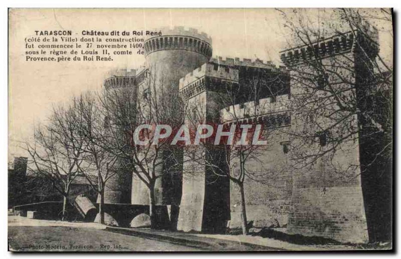 Old Postcard Tarascon Chateau du Roi Rene says