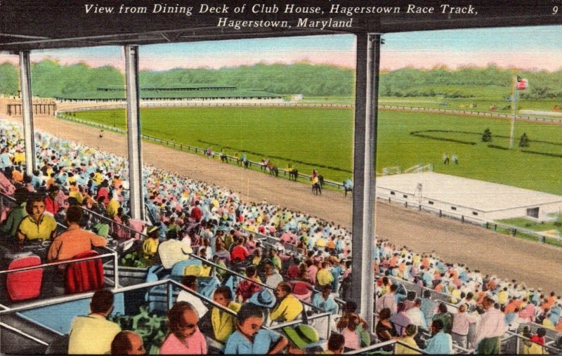 Maryland Hagerstown View From Dining Deck Of Club House Hagerstown Race Track...