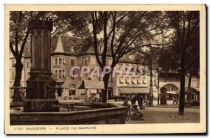 Old Postcard Munster Place Du Marche