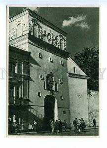 496402 1957 year Lithuania Vilnius gate Ausros Meddininku postcard