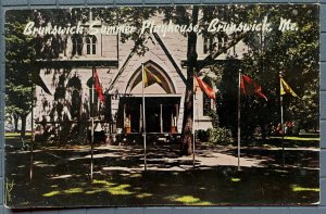 Vintage Postcard 1960's Brunswick Summer Playhouse Brunswick Maine