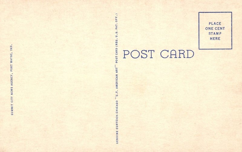 Masonic Temple And Scottish Rite Cathedral Building Fort Wayne Indiana Postcard 