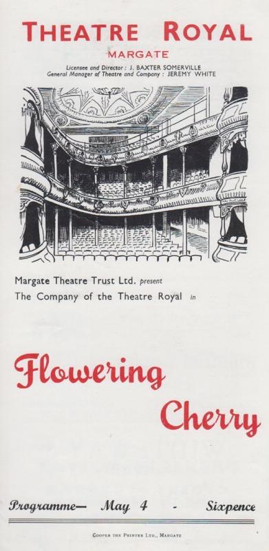 Flowering Cherry Robert Bolt Rare Theatre Royal Margate Kent Programme