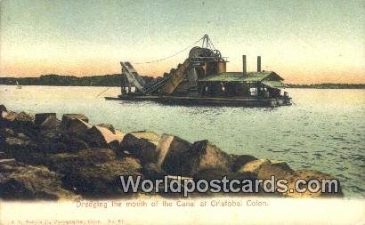 Dredging the mouth of the Canal Cristobal Colon Panama Unused 