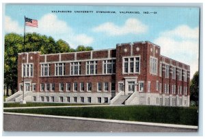 c1940's Valparaiso University Gymnasium Building Valparaiso Indiana IN Postcard