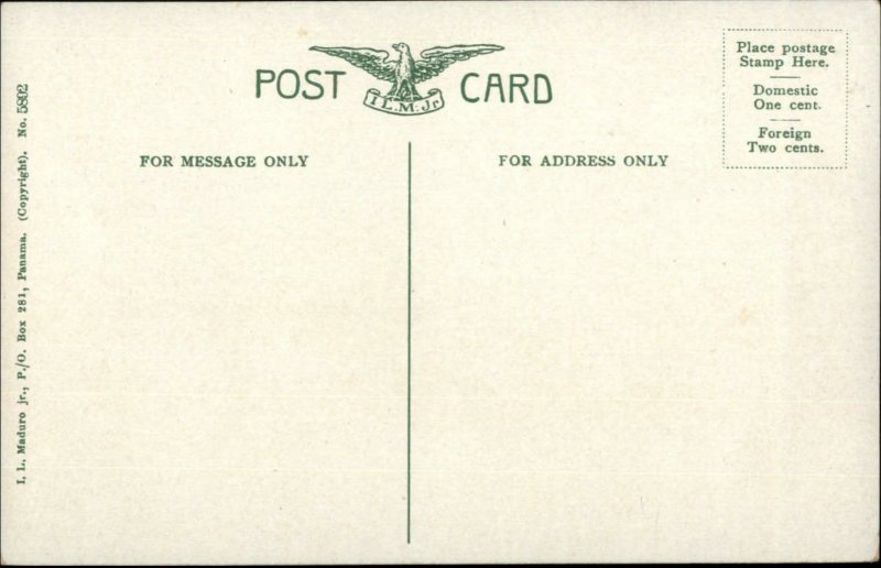 Gatun Panama Canal Boats First Lock Chamber c1910 Postcard