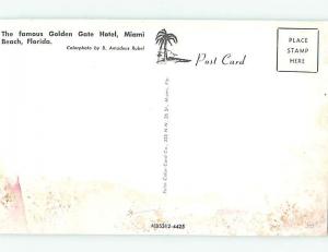 1950's GOLDEN GATE HOTEL Miami Beach Florida FL H0645