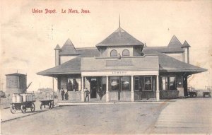 Le Mars Iowa Union Depot Vintage Postcard AA21246