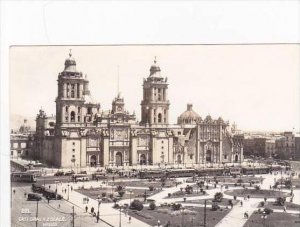 Mexico Mexico City Catedral Y Zogalo Real Photo RPPC