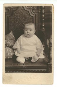 VT - Rutland. Sober Faced Baby Portrait By Senecal Studios   RPPC