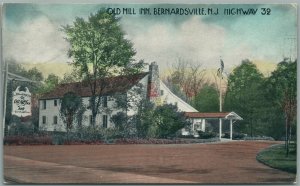 BERNARDSVILLE NJ OLD MILL INN ANTIQUE POSTCARD