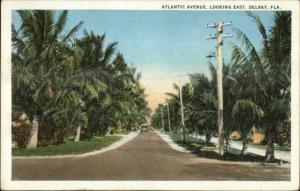 Delray FL Atlantic Ave c1920 Postcard