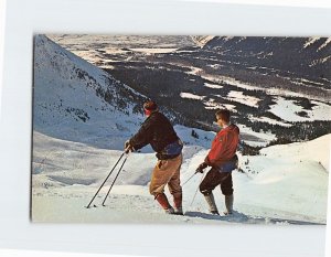 Postcard Skiers preparing for a r3 mile run Mt. Alyeska Alaska USA