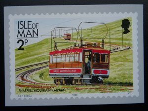 Isle of Man SNAEFELL MOUNTAIN RAILWAY Railways & Tramways c1980's Postcard 