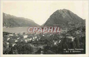 Modern Postcard Panorama Lugano and Salvatore S Mte